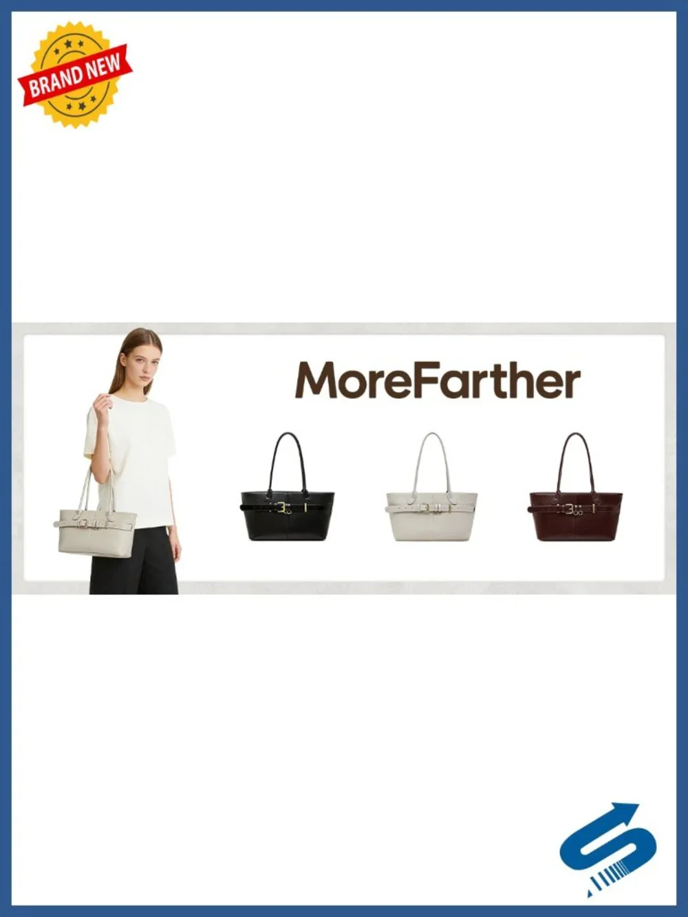 Genuine Leather Small Tote Bag for Women Lightweight Shoulder Handbag Work